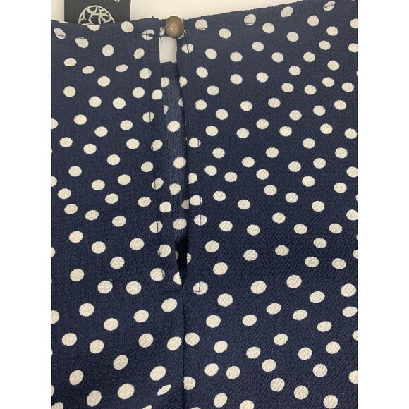 Bobeau Womens Polka Dot Bell Sleeve Blouse Flowy Boho Retro Large Black & White - Picture 8 of 8